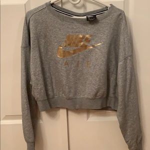Nike Gray and Gold Sweatshirt